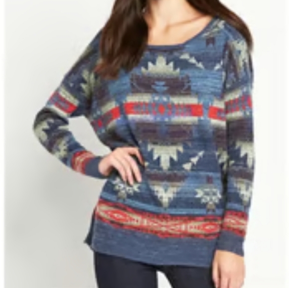 Vintage Denim & Supply Ralph Lauren Southwest Aztec Print Sweatshirt - Picture 3 of 12